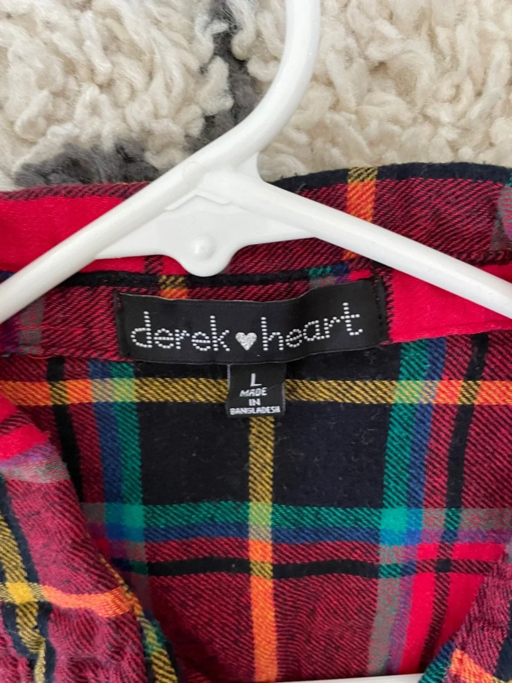 Derek Heart Red, Green and Yellow Plaid Shirt - Picture 2 of 4